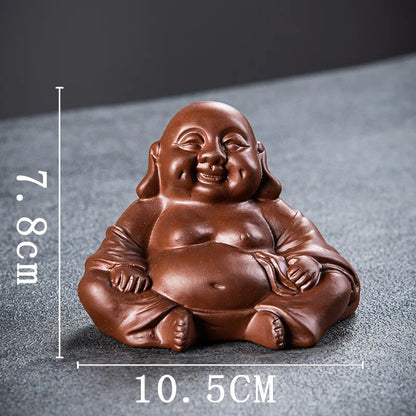 1pc 4.13" Yixing Purple Sand Tea Pet Ornaments Creative Purple Clay Decoration