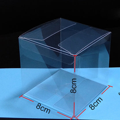 25X Clear PVC Boxes Wedding Party Favour Shop Display Transparent Plastic Box