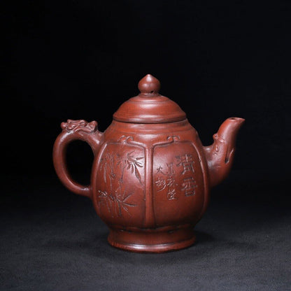 450ml Yixing Zisha Clay Pottery Handmade Dragon Plum Blossom Teapot Tea Pot