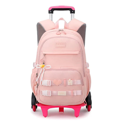 Girls Roller Backpack Boys Trolley School Bag Children's Backpack Wheels