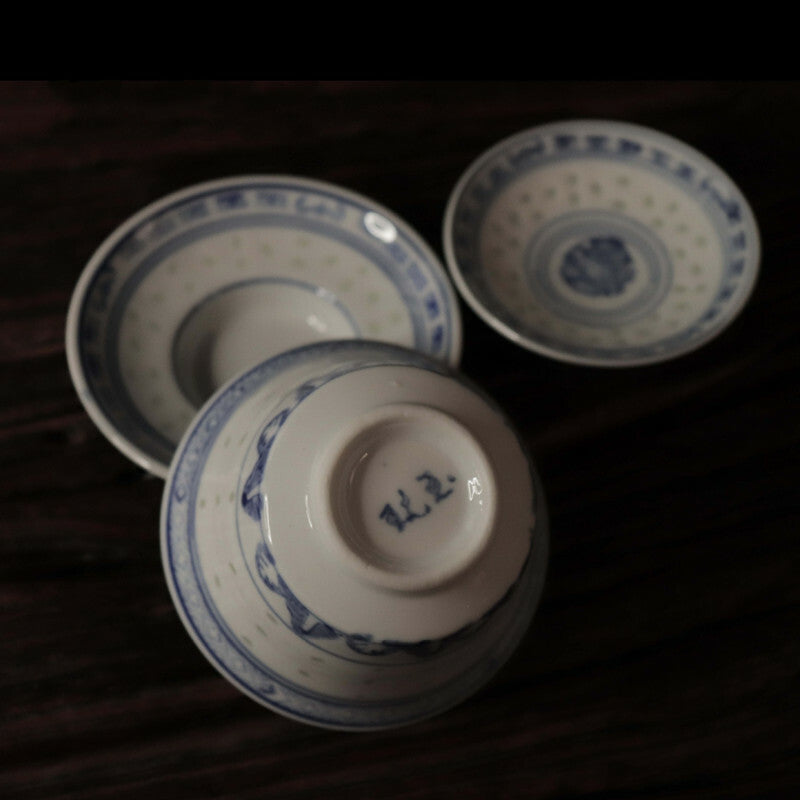 120ml Jingdezhen Ceramic Gaiwan Handmade Tea Bowl Chinese Retro Tureen Teacup