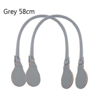 Flat Handles Faux Leather Handle Removable Flowers Canvas Handbags Accessories