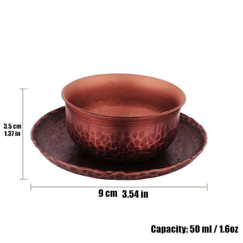 Bowls 50ml Engraved Pure Copper Mini Vodka Liqueur Spirits Retro Coffee Wine Cup