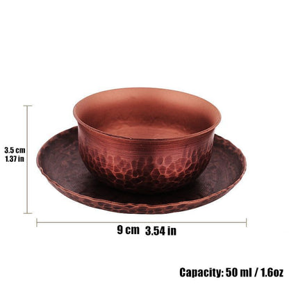 Bowls 50ml Engraved Pure Copper Mini Vodka Liqueur Spirits Retro Coffee Wine Cup