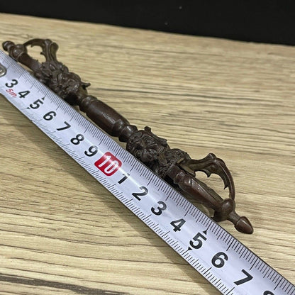 Tibetan Buddhist 5-Sect Vajra Dorje Pestle | Copper Alloy Ritual Decor Figurine