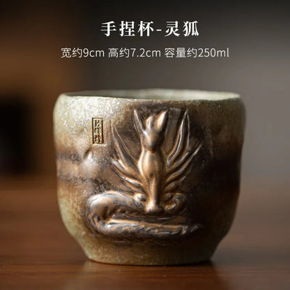 Kiln Change Coarse Pottery Handmade Beauty Tea Cup Ceramic Tea Accessories