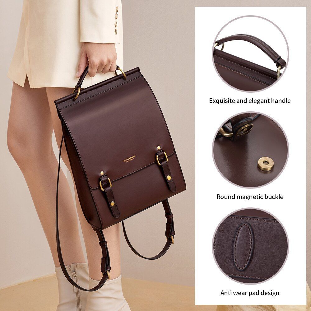 Women Leather Backpack Purse Shoulder Bags Vintage Travel College Book Bag 1 PC