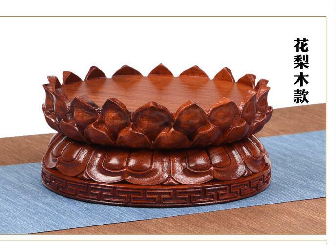 Huanghuali Wood Louts Base Display Stand for Teapot Vase Buddha Statue Base