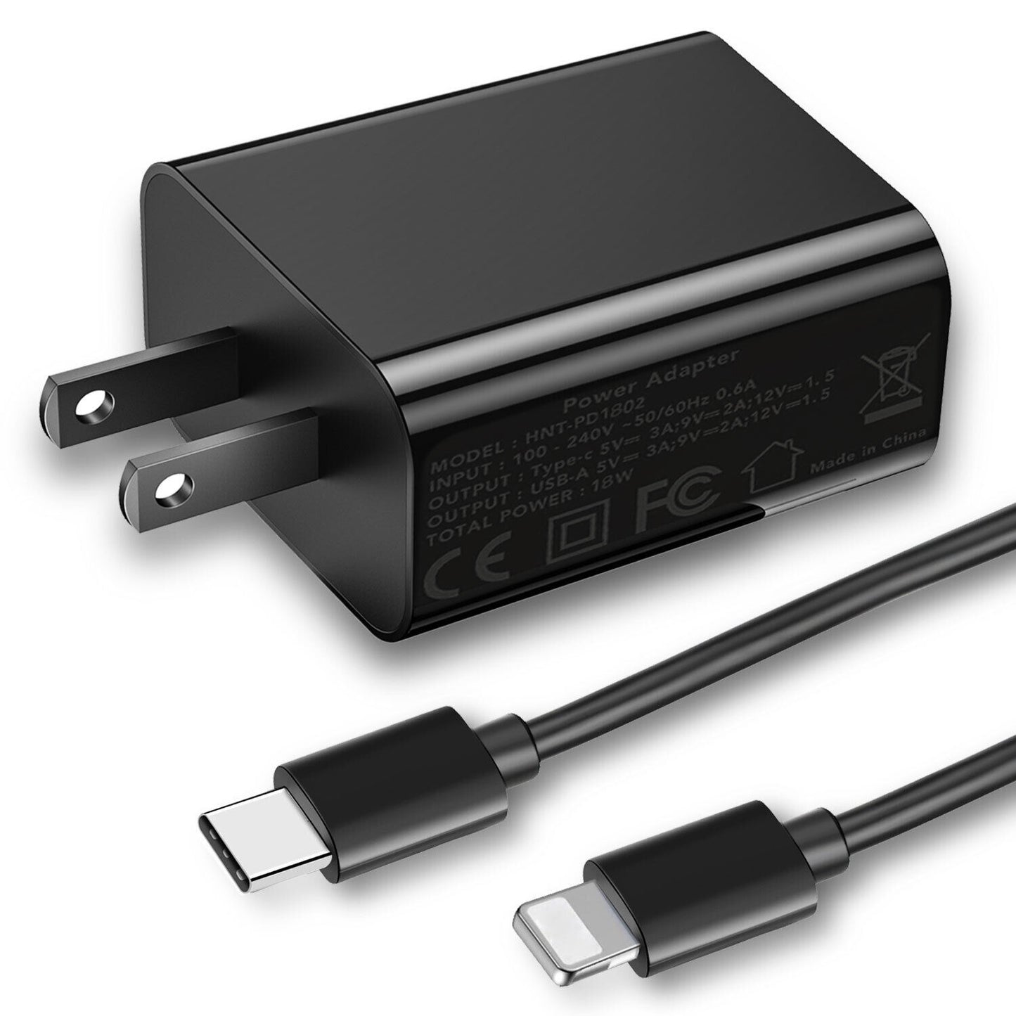 18W USB-C Quick Power Adapter Charger & 3ft Cable For iPhone 11 Pro 11 Pro Max