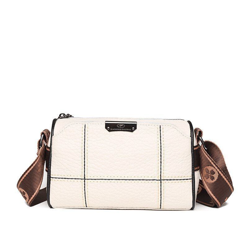 Shell Sling Handbags Genuine Leather Vintage Shoulder Messenger Purse 22*14*10CM