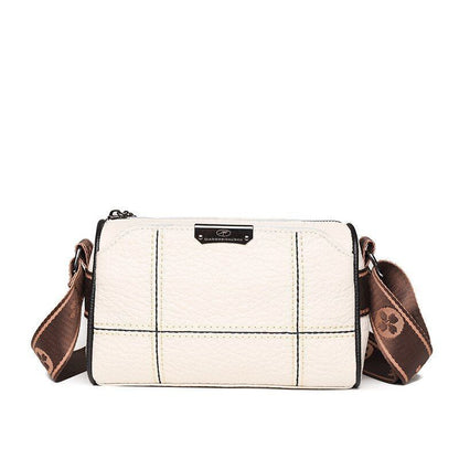 Shell Sling Handbags Genuine Leather Vintage Shoulder Messenger Purse 22*14*10CM