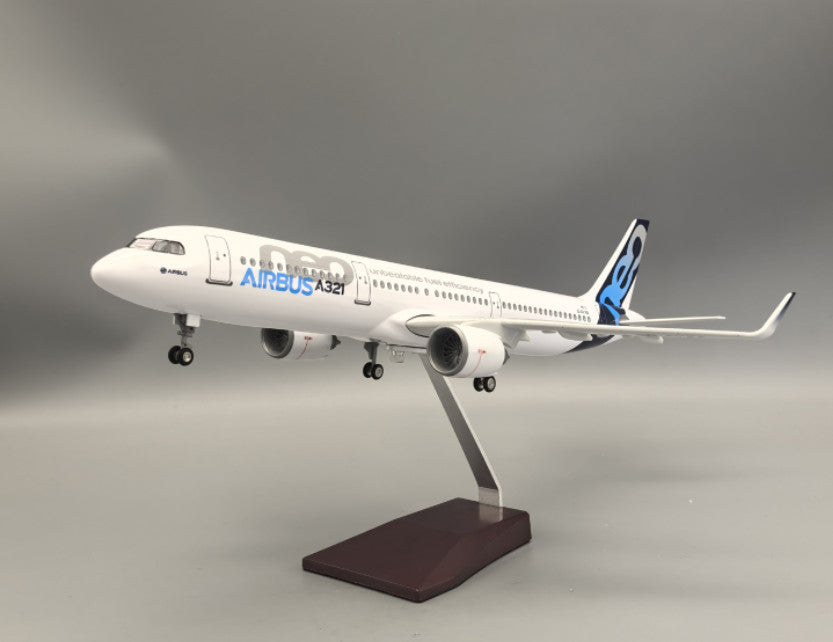 47CM 1:95 AIRBUS A321NEO Passenger Airplane Landing Gear Resin Aircraft Model