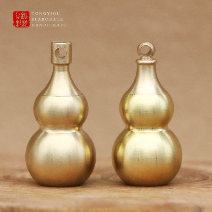 New Brass gourd waterproof pill box bottle case Pendant keychain Necklace Gifts