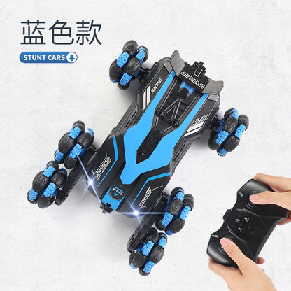 Six-wheel stunt car spray drift four-wheel drive remote control off-road light-5