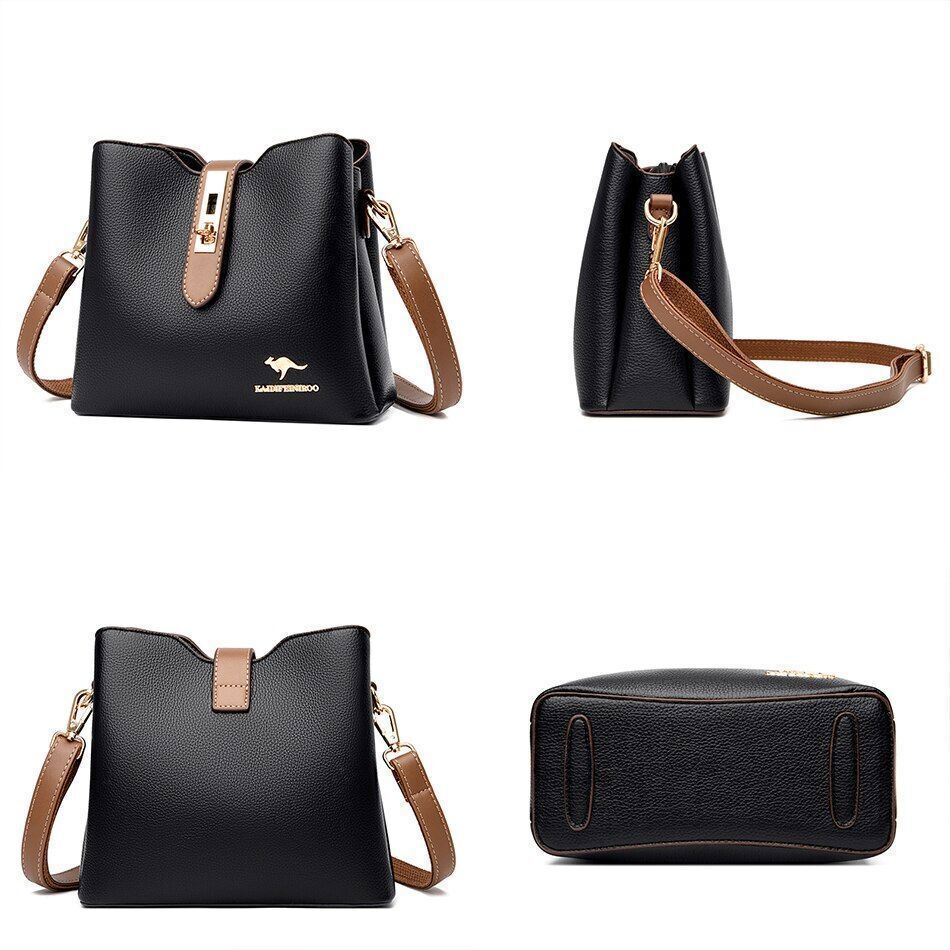Large Shoulder Bag Synthetic Leather Messenger Bags Fashion Tote Luxury Handbag
