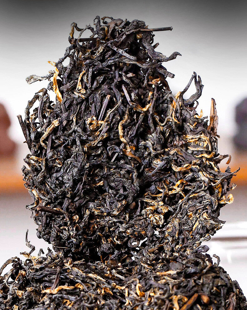 Dianhong Tea BING DAO Shi Zi Tou Gold Buds 500g Premium Dian Hong Black Tea