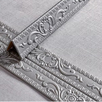 3D Floral Self Adhesive Wall Skirting Border Sticker Line Wallpaper Strip