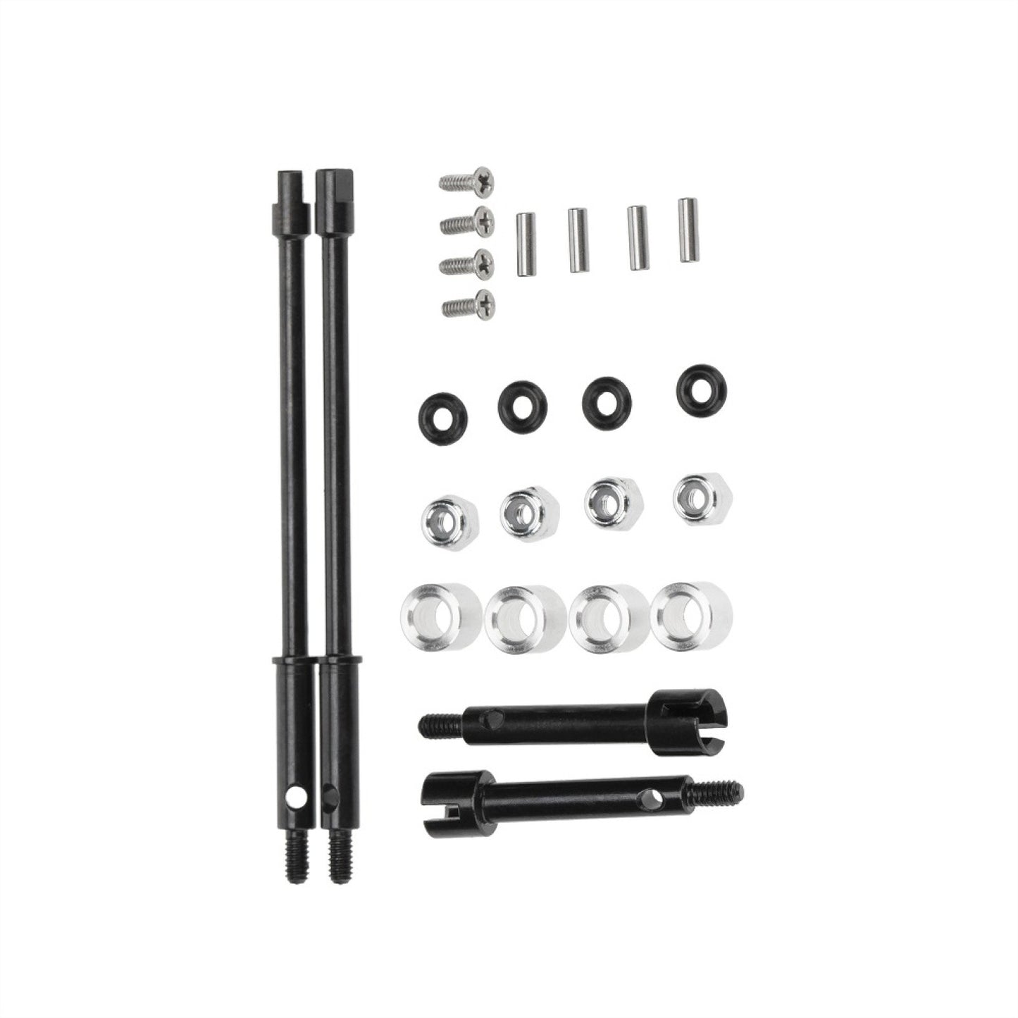 New 4mm Widen Wheel Hub Metal Wheel Axle Set For Axial SCX24 90081 RC Car Parts