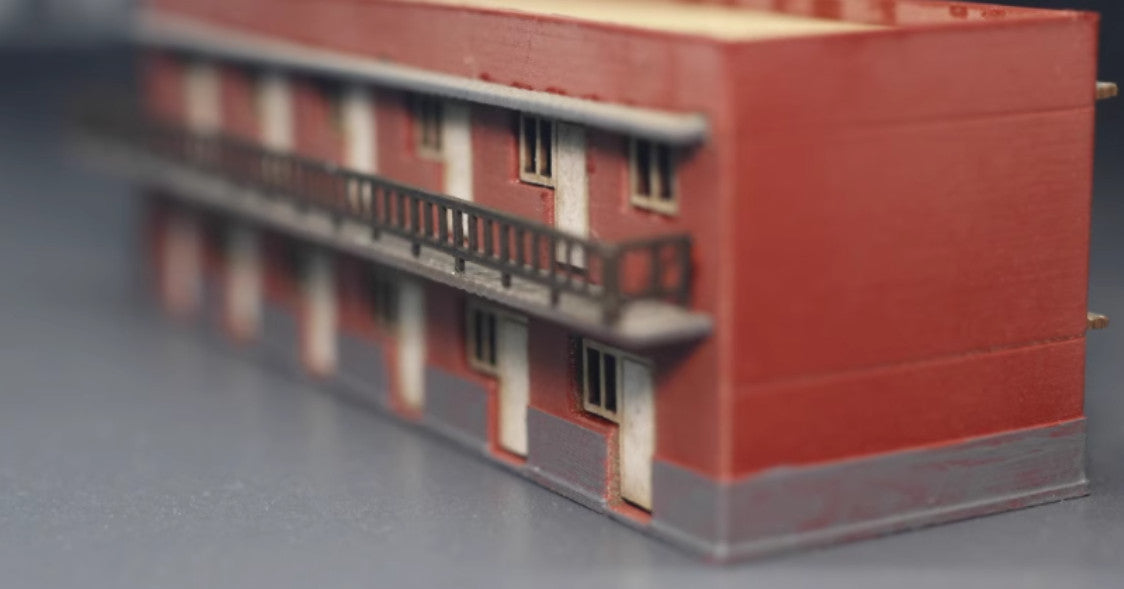 1/160 Train Station Model Scene Assemble Model Ornaments Not Colored