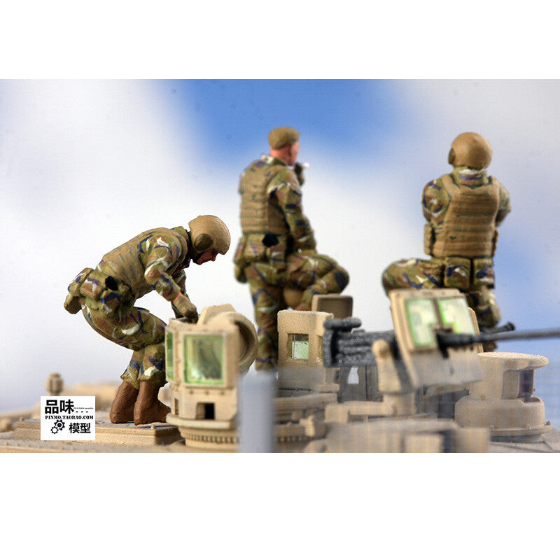 1/72 Scale US Armored Vehicle Crew Group Of 5pcs Soldier Finished Model No Tank