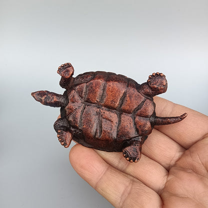 Chinese Bronze Turtle Tea Pet Home Decoration Statue-