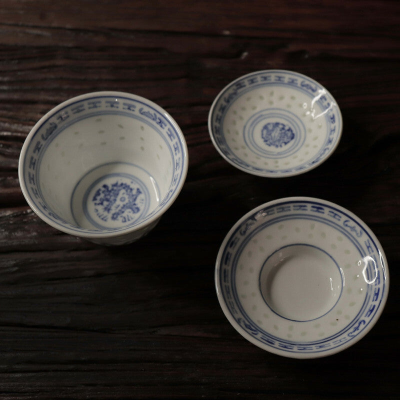 120ml Jingdezhen Ceramic Gaiwan Handmade Tea Bowl Chinese Retro Tureen Teacup