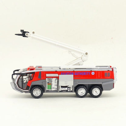 1/50 Airport Fire Truck Pull Back Sound & Light Aviation Fire Car Toys Model