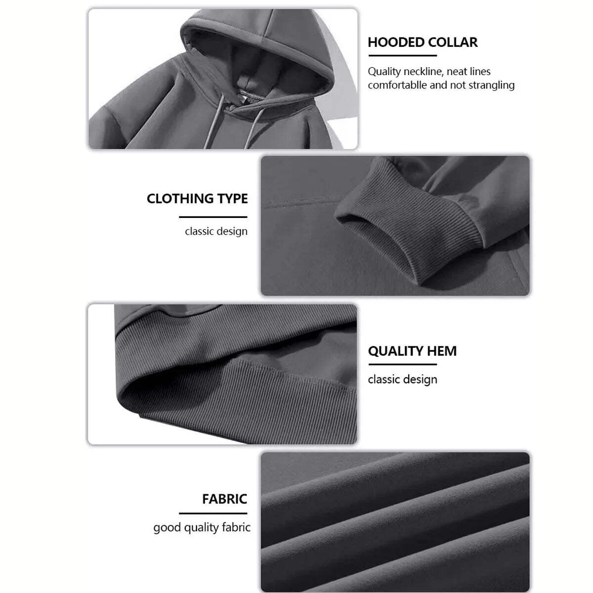 Slim Fit Hooded Sweatshirt Men & Women – Fleece Hoodie