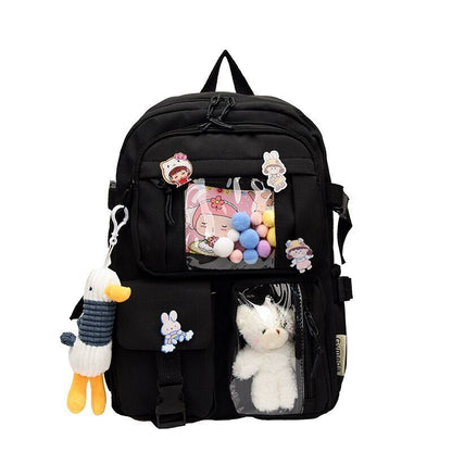 Women Backpacks Waterproof Multi-Pocket Nylon School Student Bag 40*11*30 CM 1PC