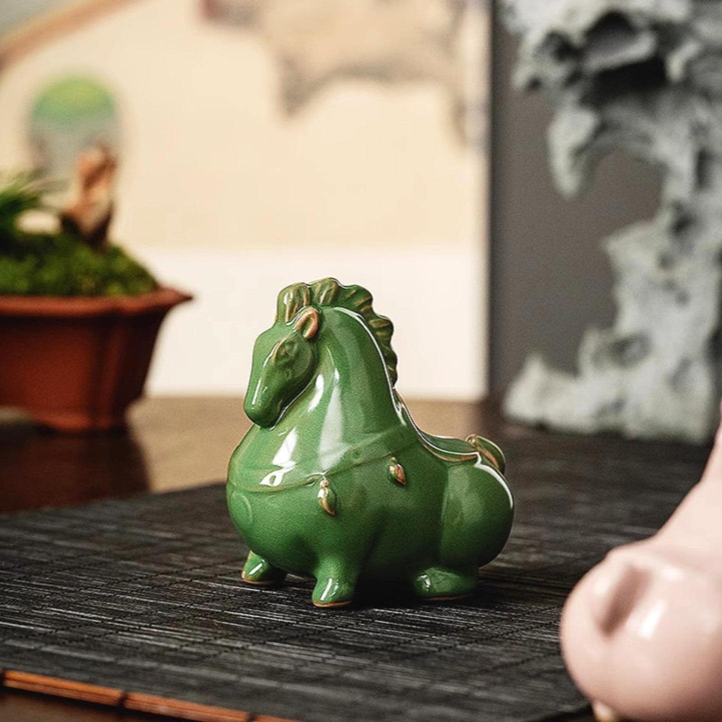 Ruyao Ceramics Steed Tea Pet 7.6cm 3in Kung Fu Tea Tray Decoration