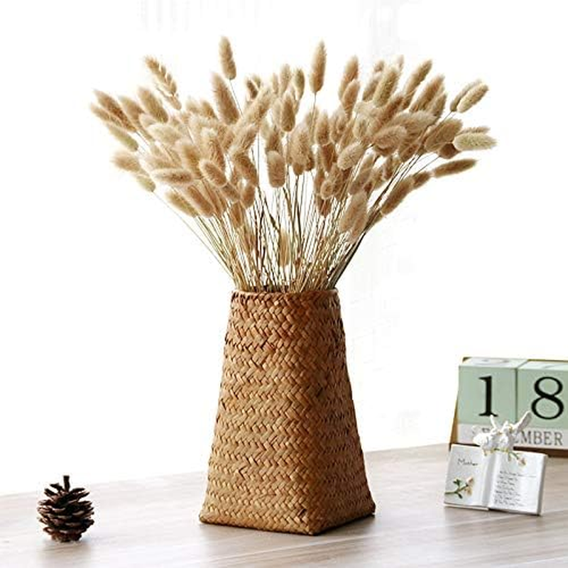 Rattan Basket Pastoral Bamboo Room Flower Arranger Vase Home Decoration Gift
