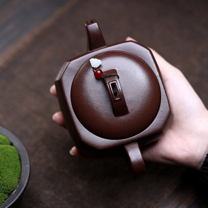 On Sales China Tea Pot 320ml Real Yixing Zisha Purple Grit 10 Infuser Holes Pot