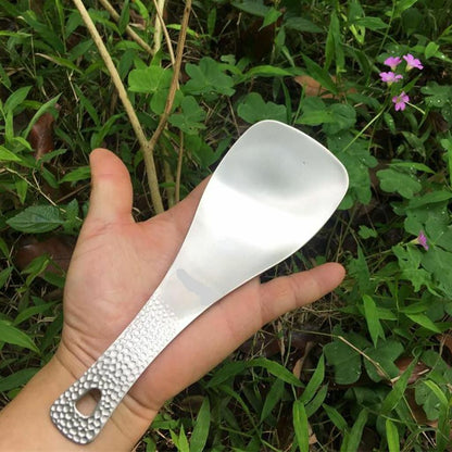 Rice Spoon Outdoor Titanium Cooking Shovel Flat Home Kitchen Paddle Silver Gray