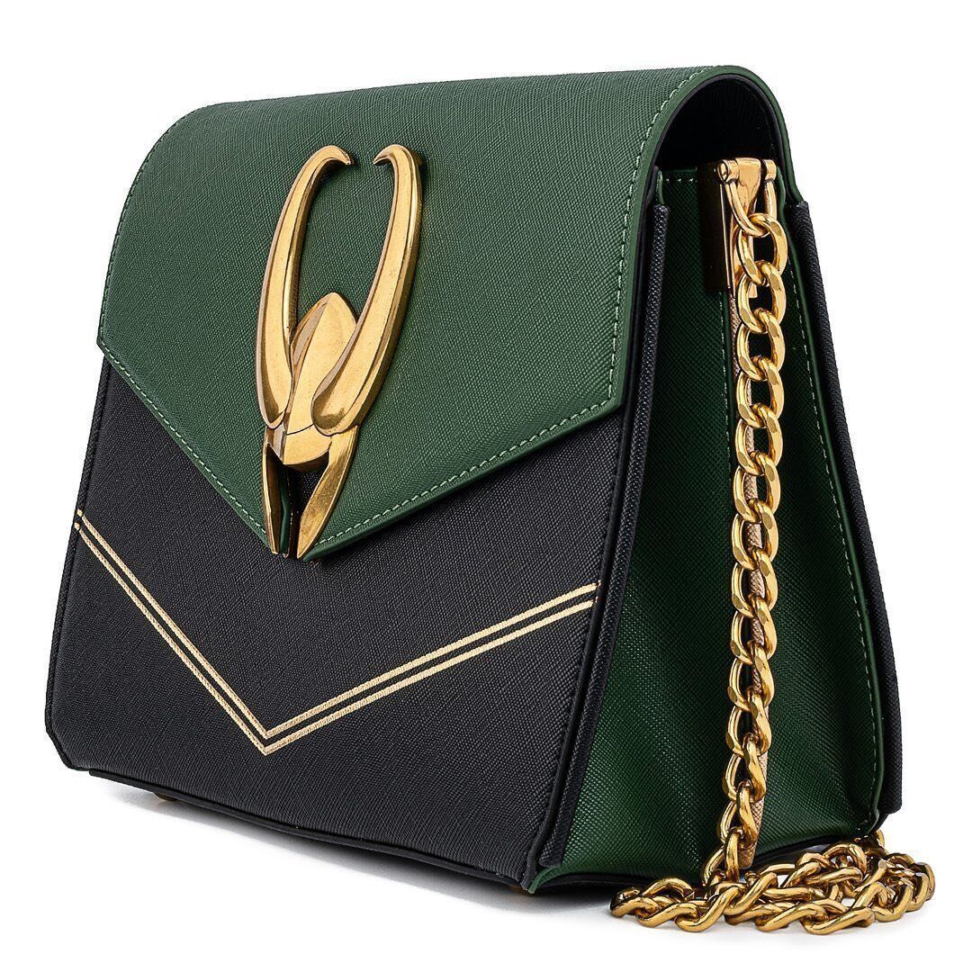 Loungefly Women's Loki Crossbody Bag Marvel Collection Green Limited Exclusive