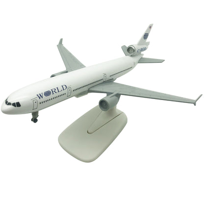 21*18*12CM USA Cargo MD-11 Airplane Model Aircraft With Wheels Landing Gears D