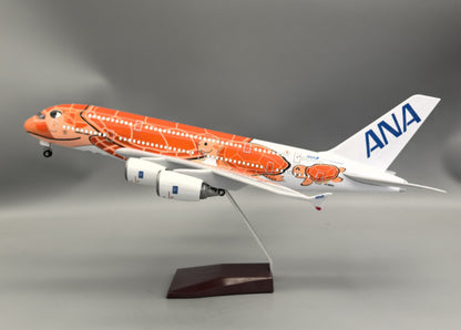 1:160 46CM ANA AIRBUS A380 Airplane Led Sound-controlled Light Resin Plane Model