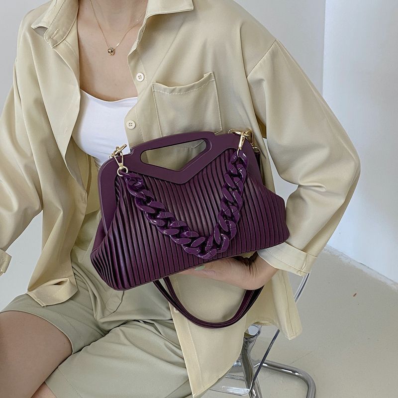 Handbag Inverted Triangle Handle Leather Hand Pouch Classic Crossbody Bags Tote