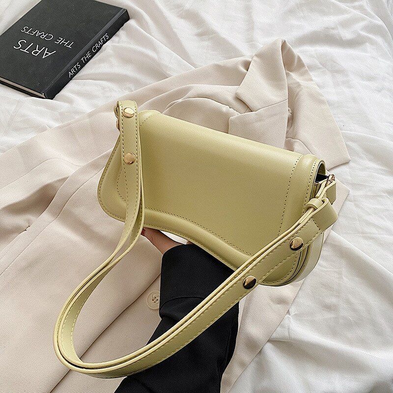 Luxury Synthetic Leather Shoulder Crossbody Bag Underarm Purse Handbag 24*15*6CM