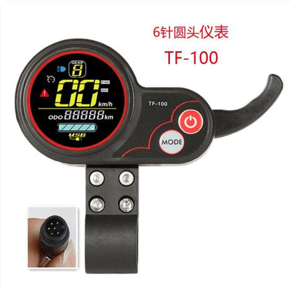 5 / 6 Pin Electric Scooter Acceleration Instrument Display Spare Parts Accessory