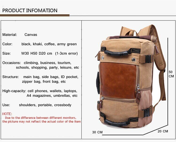 Mutifunction Unisex Sport Travel Bag Outdoor Survival Camping Backpack Men Gifts