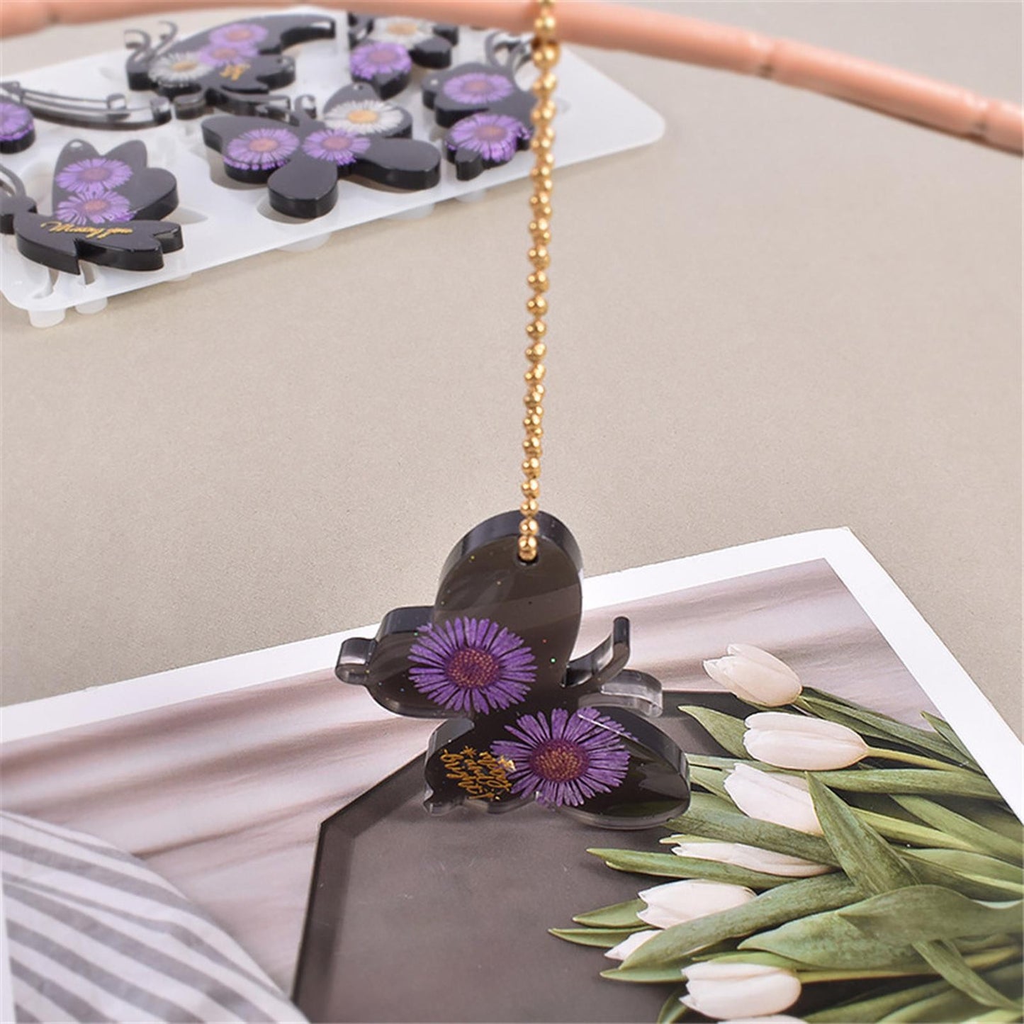 Butterfly Silicone Mold Epoxy Resin Casting Earrings Pendant Jewellery Craft gg