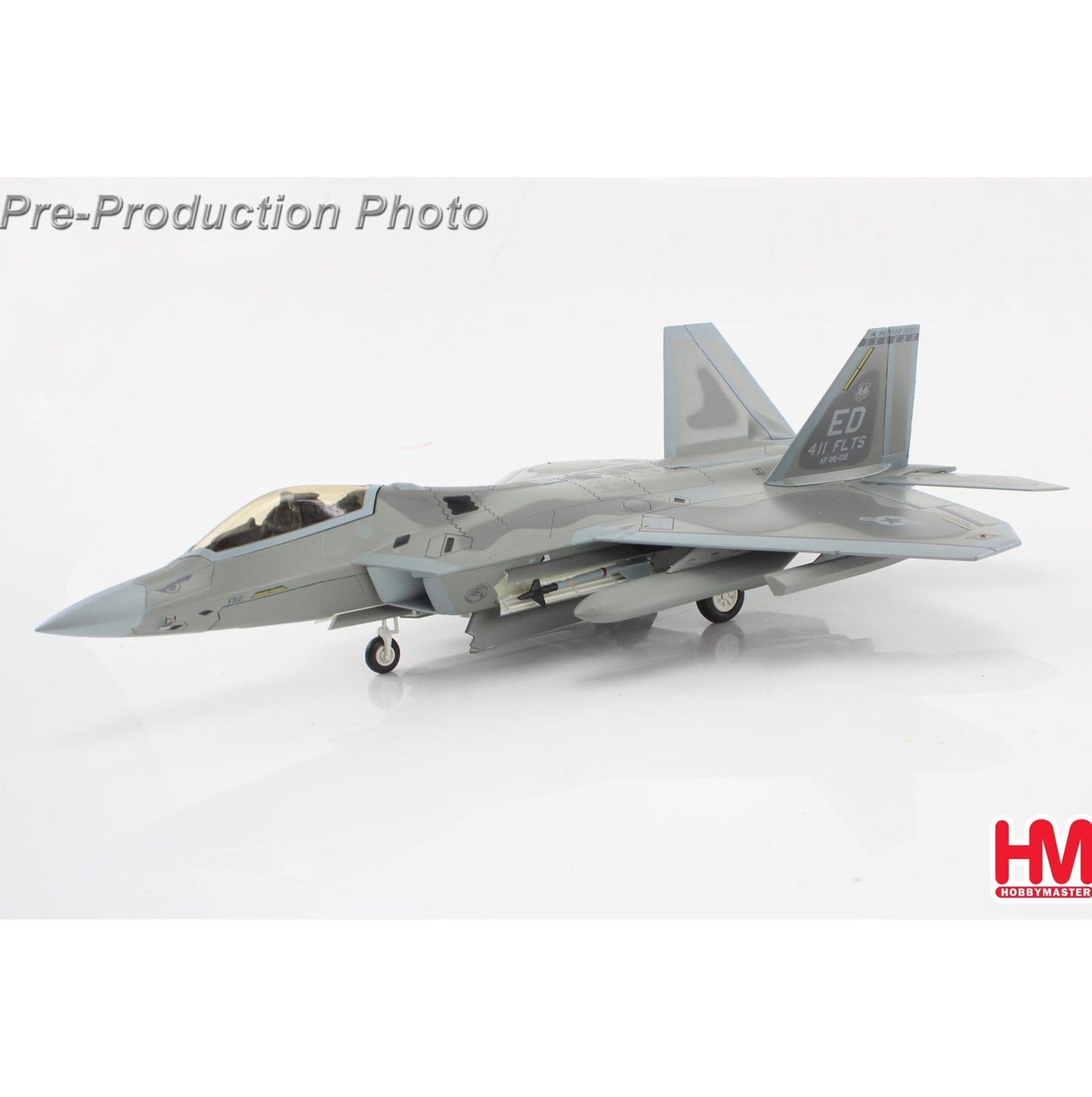 1:72 HM Lockheed F-22 Raptor Edwards AFB, 2022 Fighter Diecast Aircraft Model