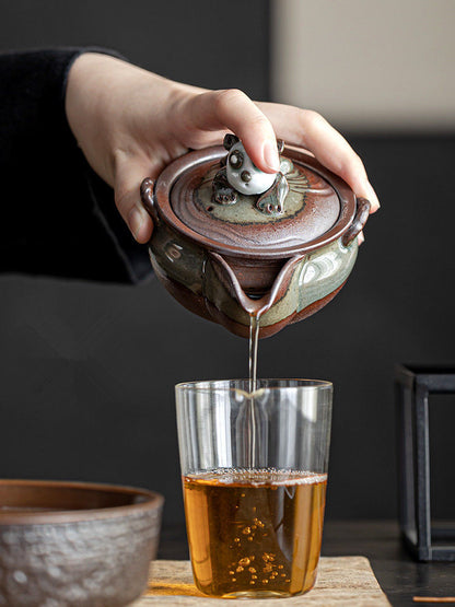 Chinese Handmade Kung Fu Tea Set Tea Pot Panlong Tea Pot Craft Decoration
