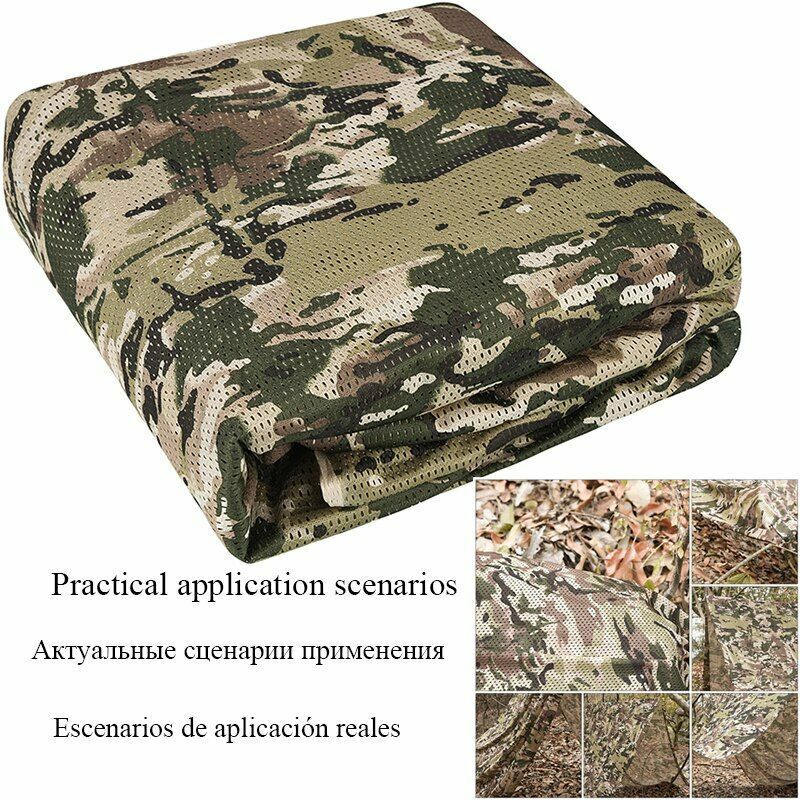 Camouflage Net Bulk Roll Mesh Cover Blind Hunting SunShade Camping Outdoor Cloth