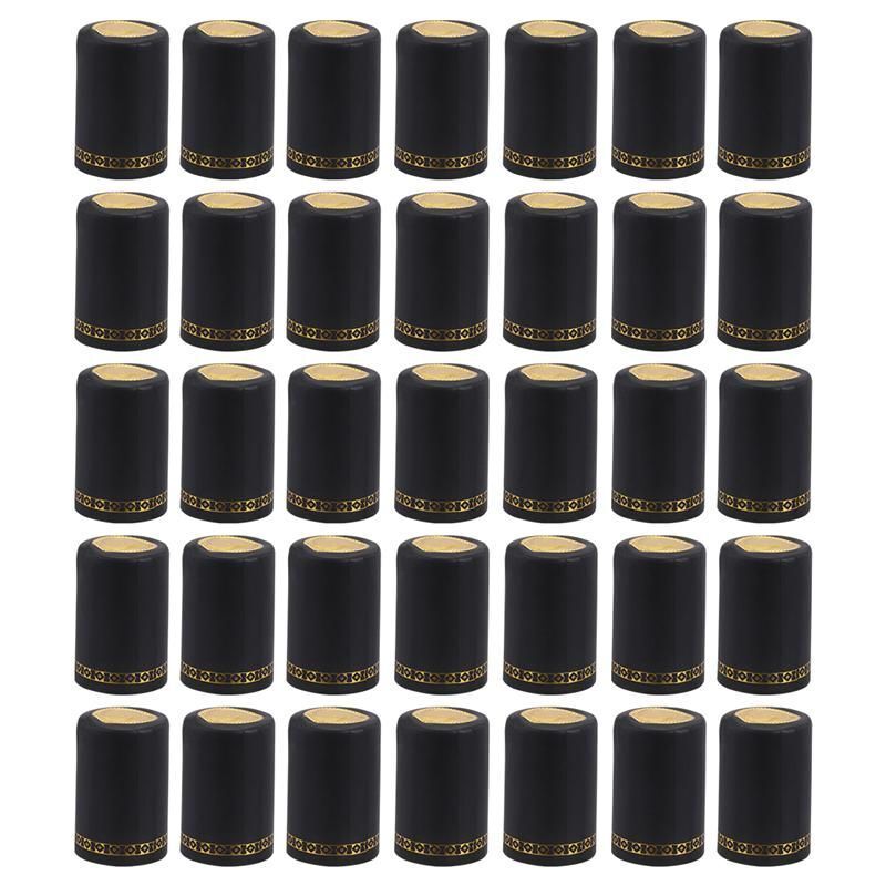 Wine Bottle Caps 100 Pcs Plastic Heat Shrinkable Sealed Cover Barware Tools 33mm