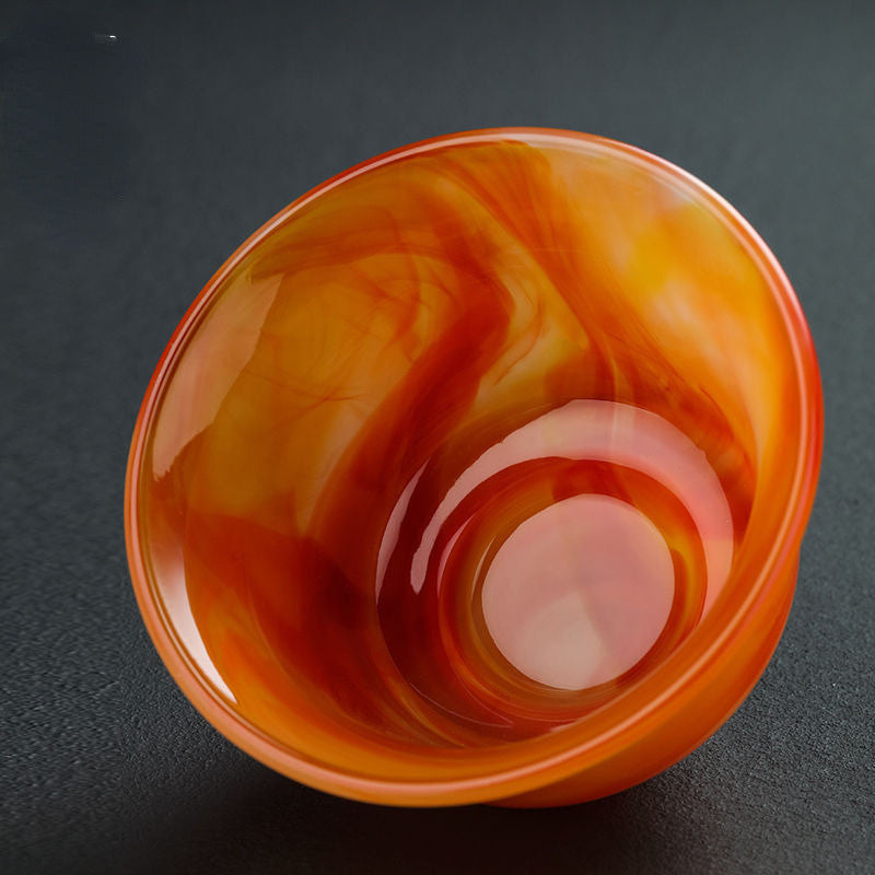 Chinese Agate Jade Porcelain Gaiwan Tea Cup Tea Maker Kung Fu Tea Set Teacup