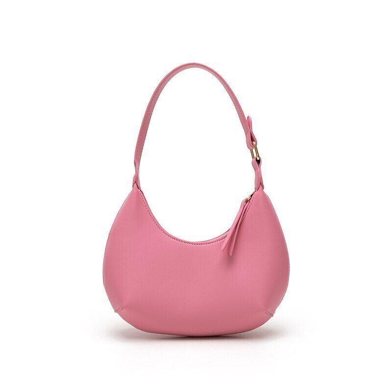 PU Leather Shoulder Bags Women Handbags Lady Sweet Half Moon Bags
