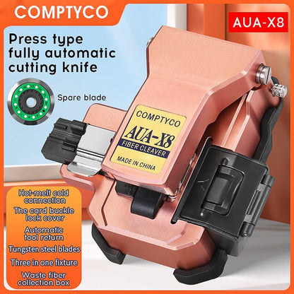 AUA-X8 Optical Fiber Cleaver Automatic Cable Cutting FTTT Fiber Optic Knife Tool