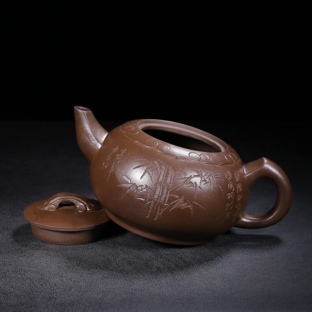 Chinese Yixing Zisha Clay Handmade Exquisite Teapot （一生如意 底款：高海庚）