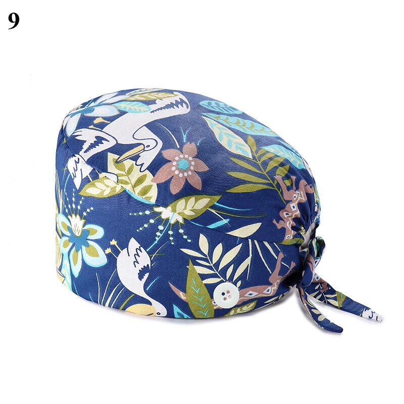 Nurse Baotou Cap Floral Surgical Cap Doctor Hat Printing Sweat-absorbent Towel